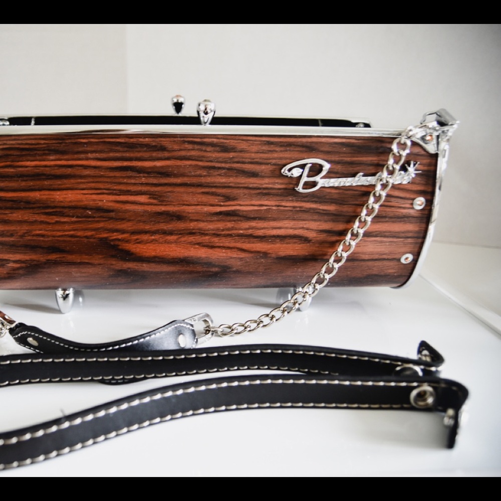 Vintage Littlearth Wood front Purse.